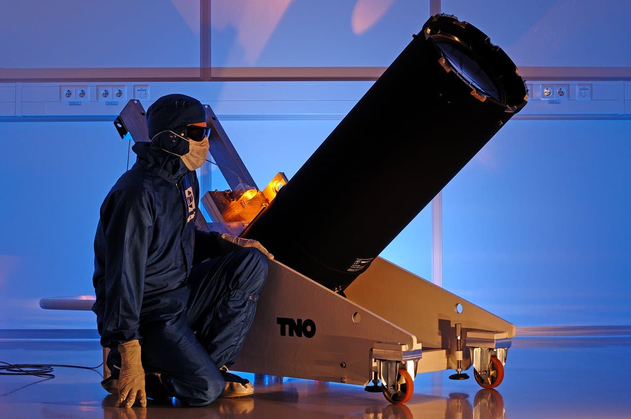 Laser Launch Telescope unit for the VLT Four Laser Guide Star Facility developed by TNO